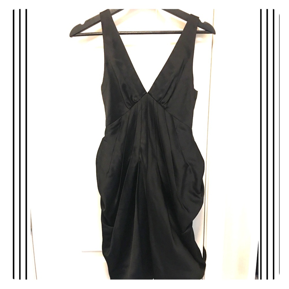 Silky & Sexy Black BCBGMaxAzria Cocktail Dress!